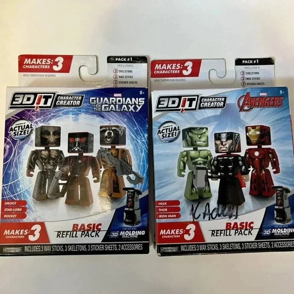 NEW 3D IT Basic Refill Pack Set of 4 - Guardians of the Galaxy + Avengers etc
